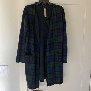 Plaid J Crew Sweater Coat